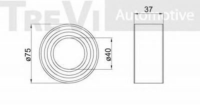 TREVI AUTOMOTIVE wb1342 -  Комплект подшипника ступицы колеса